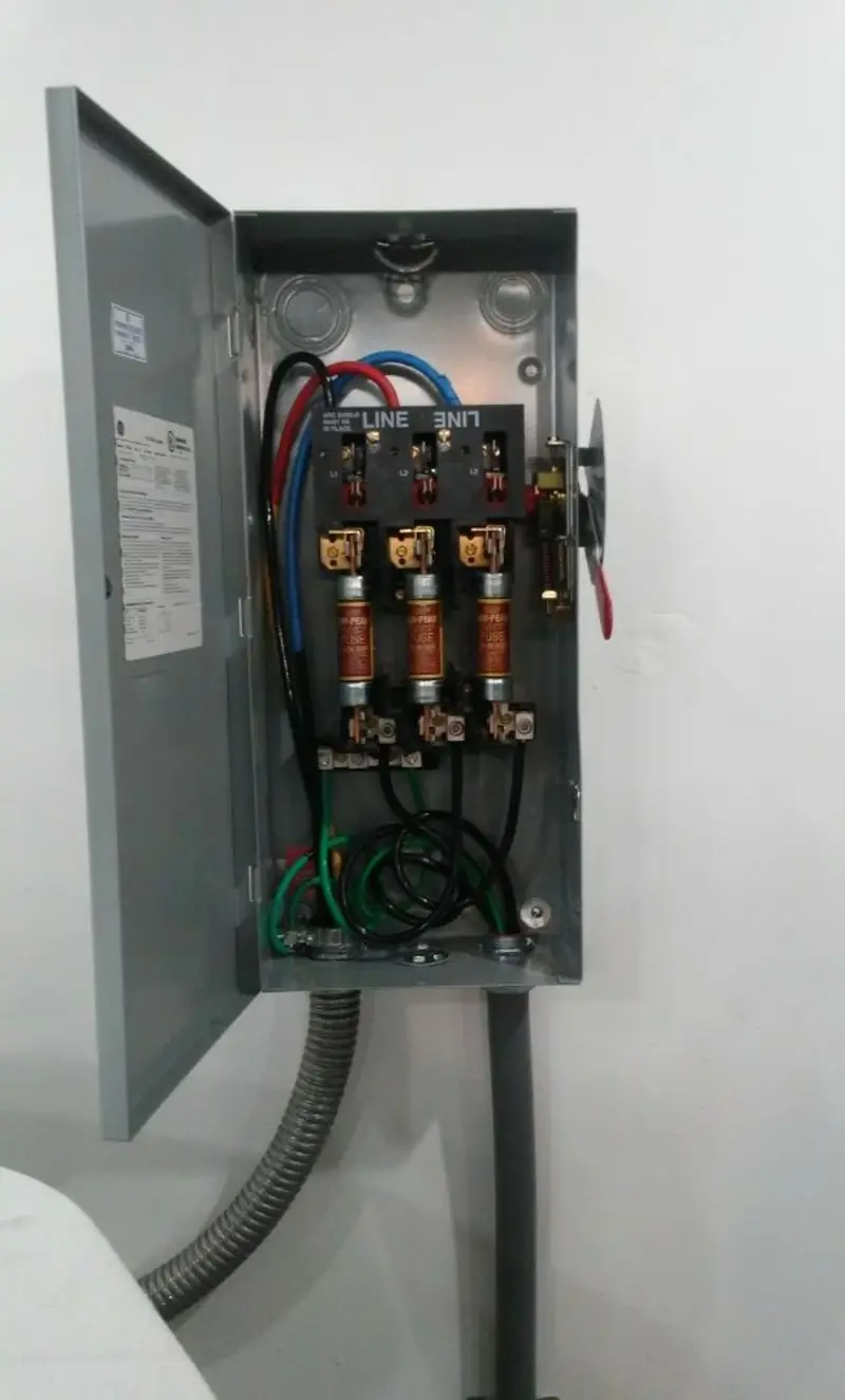 Three-phase disconnect switch installed for Electrical Wiring & Rewiring in Newington